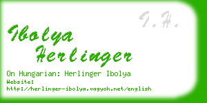 ibolya herlinger business card